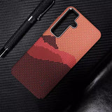 Hit Color Carbon Fiber Texture Magetic Case For Samsung