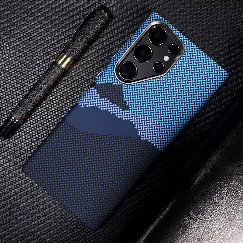 Hit Color Carbon Fiber Texture Magetic Case For Samsung