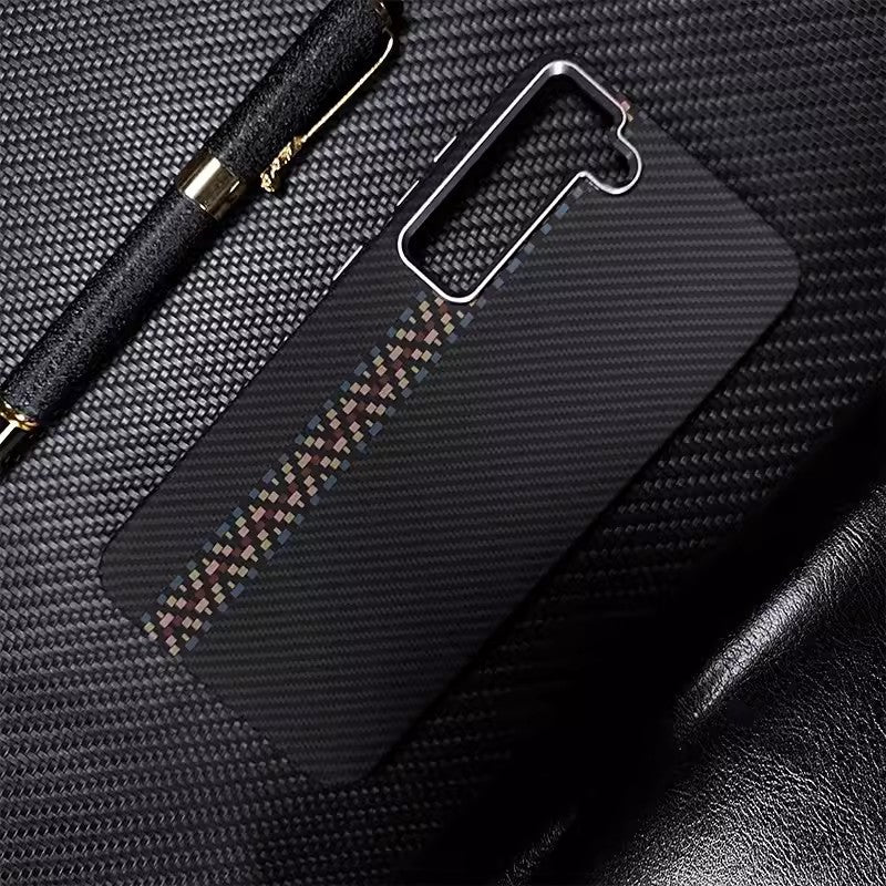 Hit Color Carbon Fiber Texture Magetic Case For Samsung