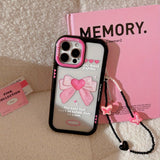 Bow Lanyard Hard Shell Case For iPhone