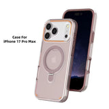 3-in-1 Magnetic Metal Ring Stand Matte Case For iPhone