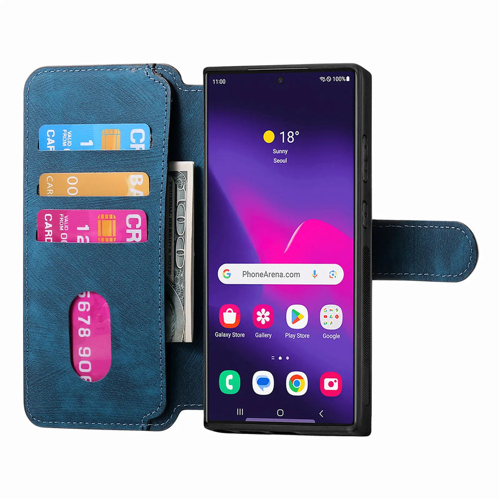 2 in 1 Detachable Card Solt Wallet Magnetic Case For Samsung