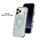 3-in-1 Magnetic Metal Ring Stand Matte Case For iPhone