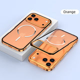 Metal Magnetic Original Color Backplate Case For iPhone