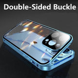 360 Full Protection Metal Magnetic Snap Lock Case For iPhone