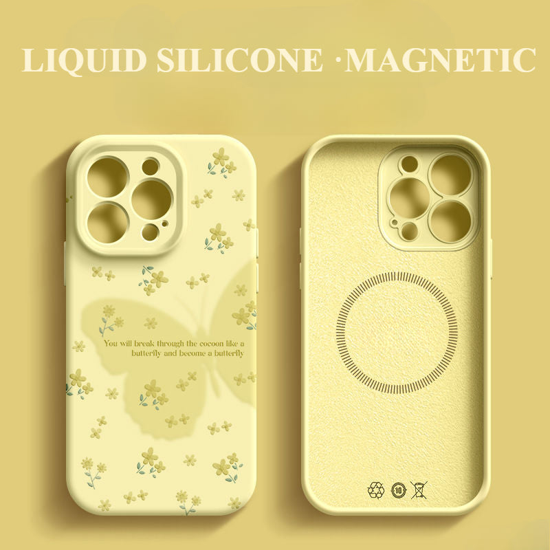 Butterfly Silicone Magnetic Case For iPhone