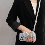Silver Bow Phone Case For iPhone