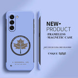 Ultra-thin Frameless Magnetic Maple Leaf Case For Samsung