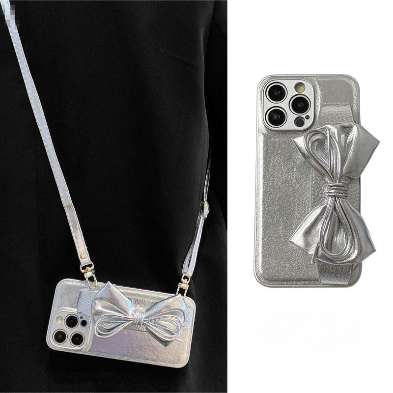 Silver Bow Phone Case For iPhone