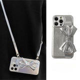 Silver Bow Phone Case For iPhone