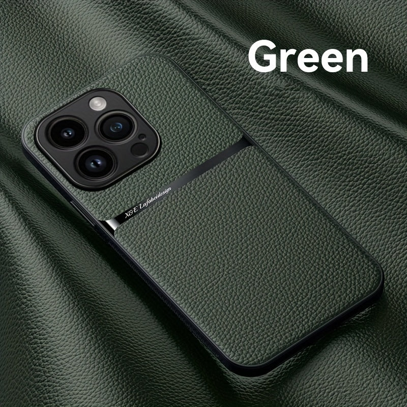 New Magnetic Artificial Leather Soft Case For iPhone