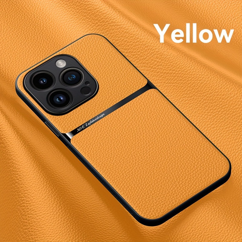 New Magnetic Artificial Leather Soft Case For iPhone