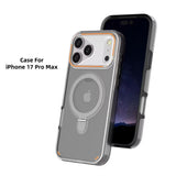3-in-1 Magnetic Metal Ring Stand Matte Case For iPhone
