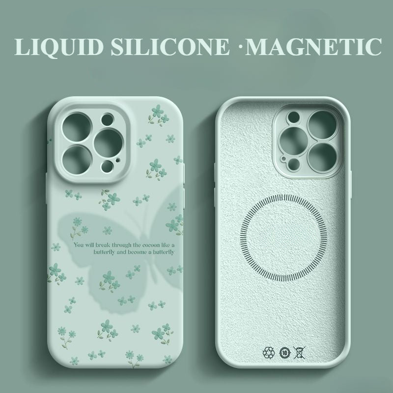 Butterfly Silicone Magnetic Case For iPhone