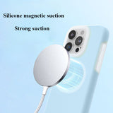 Solid Color Jelly Magnetic Liquid Silicone Case For iPhone
