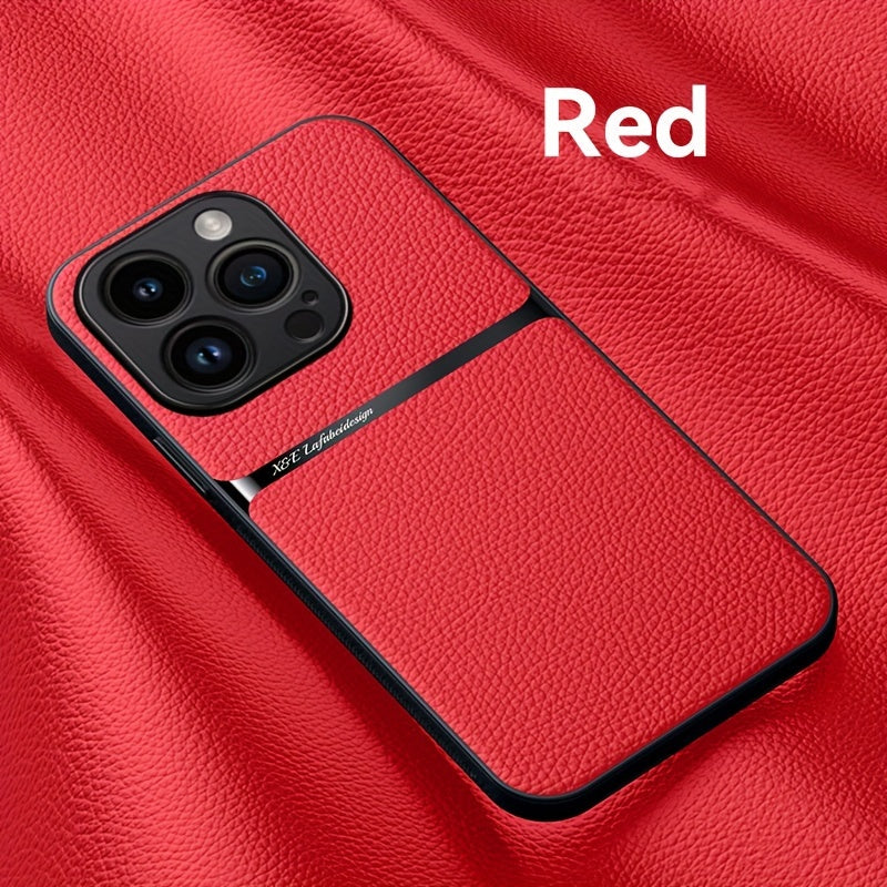 New Magnetic Artificial Leather Soft Case For iPhone