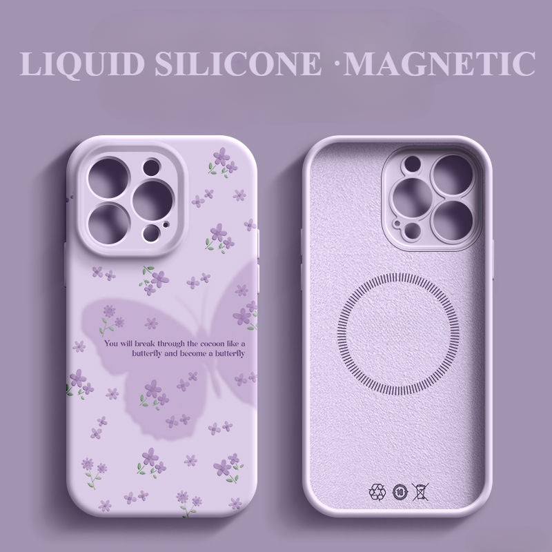 Butterfly Silicone Magnetic Case For iPhone