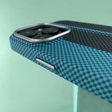 Hit Color Hard PC Alloy Lens Pixels Relief Magnetic Case for iPhone