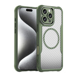 Magnetic Brushed Carbon Fibre Full Lens Protect Case For iPhone