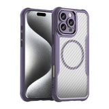 Magnetic Brushed Carbon Fibre Full Lens Protect Case For iPhone