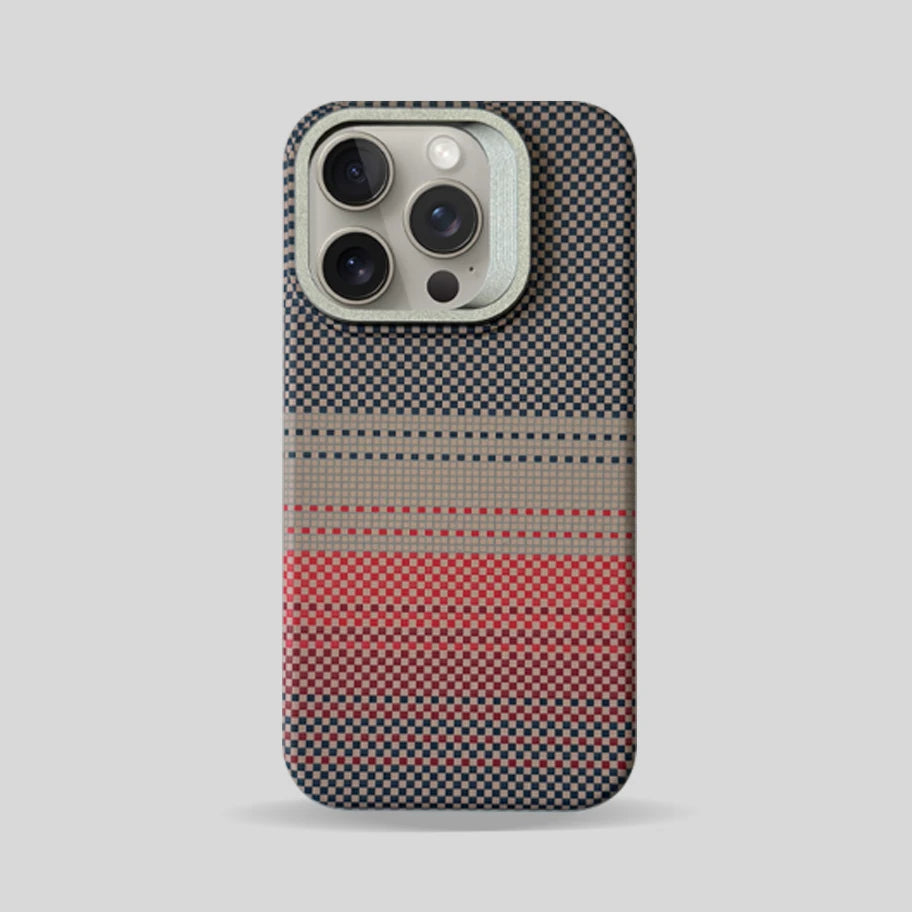 Magnetic Camera Metal Holder Carbon Fiber Pattern Case For iPhone