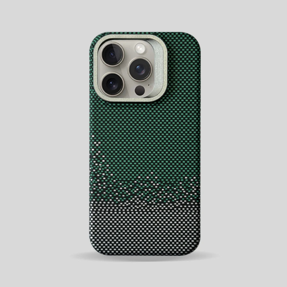 Magnetic Camera Metal Holder Carbon Fiber Pattern Case For iPhone