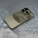 Hit Color Camouflage Leather Hard PC Case For iPhone
