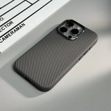 Carbon Fibre Leather Alloy Lens Magnetic Case For iPhone
