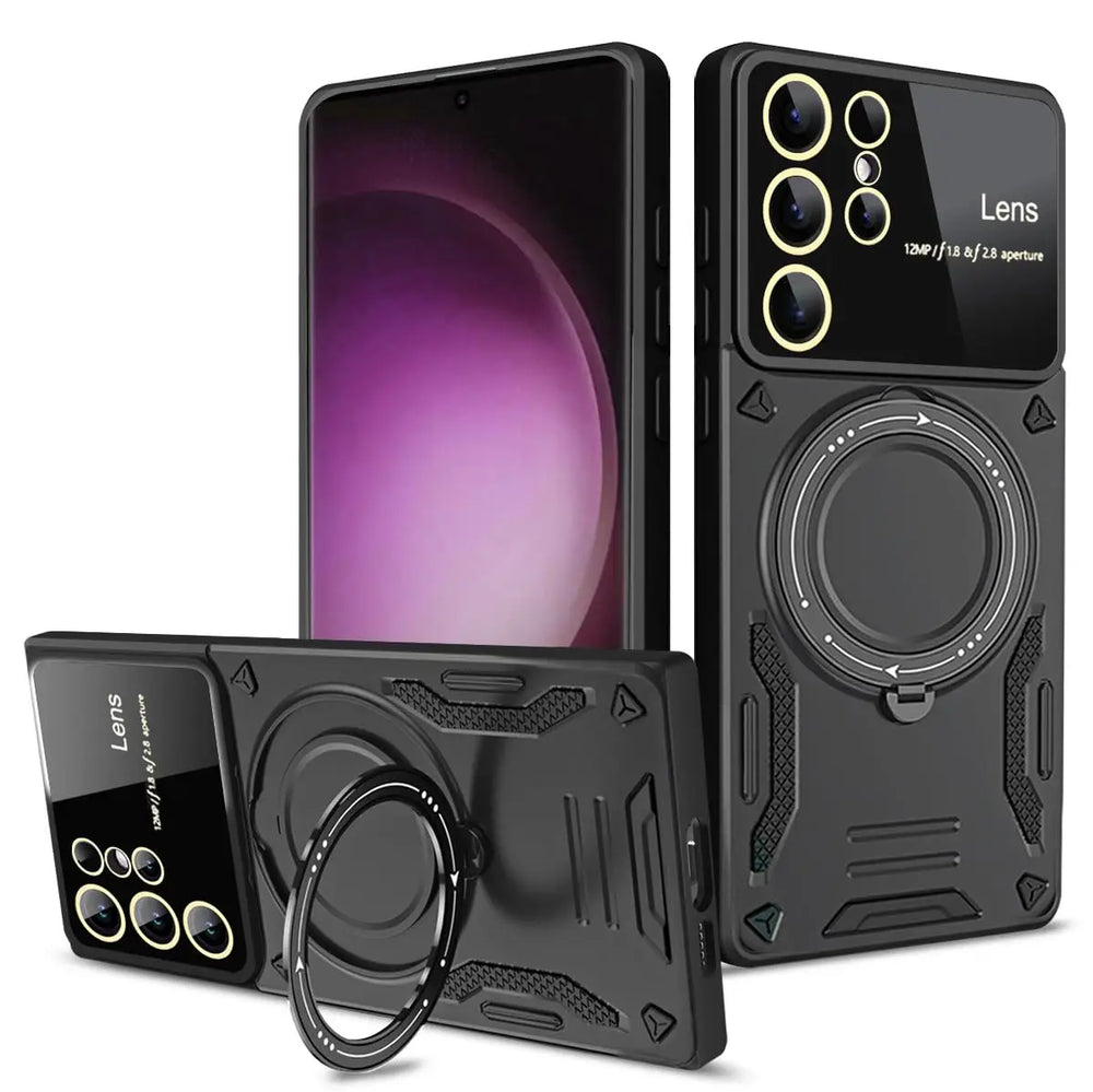 Magnetic Ring Holder Protection Stands Case For Samsung