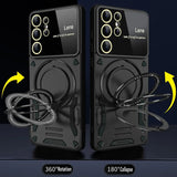 Magnetic Ring Holder Protection Stands Case For Samsung
