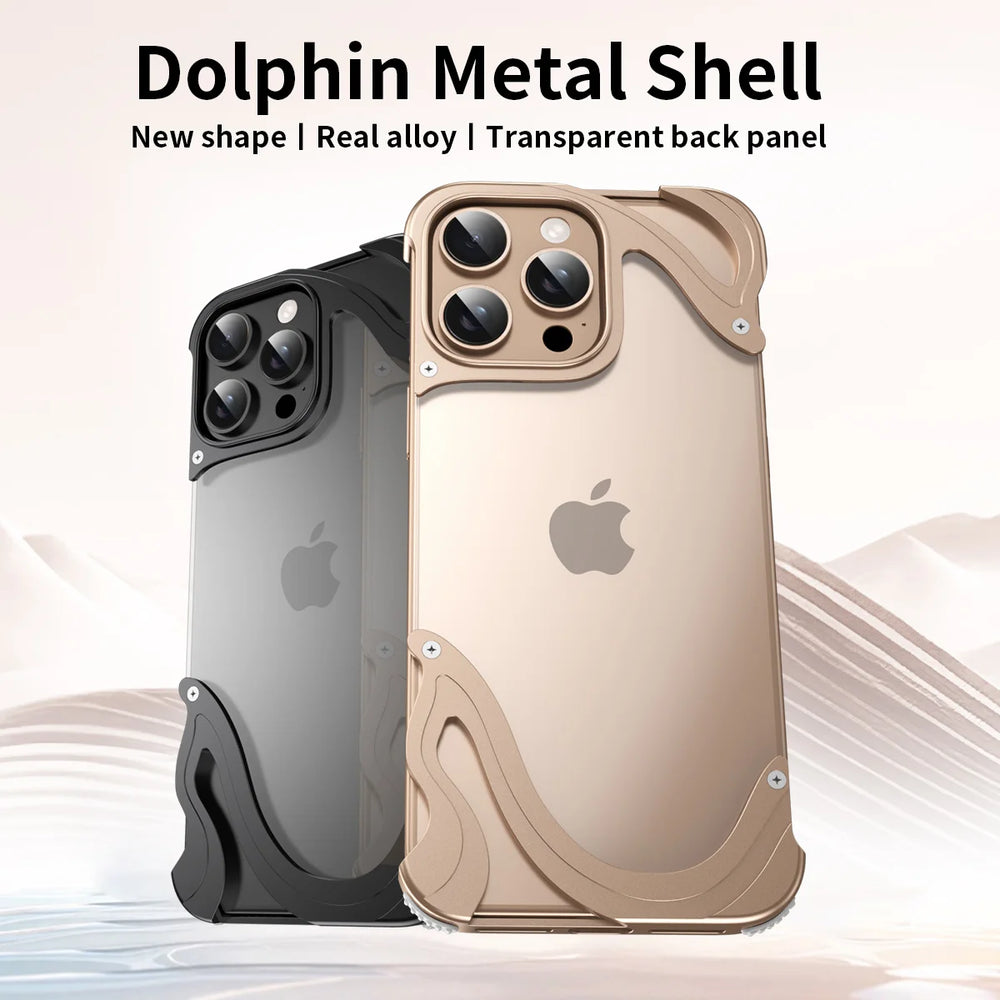 Dolphin Shape Metal Aluminum Case For iPhone