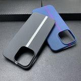 Double Color Carbon Fibre Silicone Case For iPhone