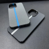Double Color Carbon Fibre Silicone Case For iPhone