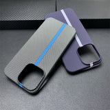 Double Color Carbon Fibre Silicone Case For iPhone