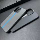 Double Color Carbon Fibre Silicone Case For iPhone