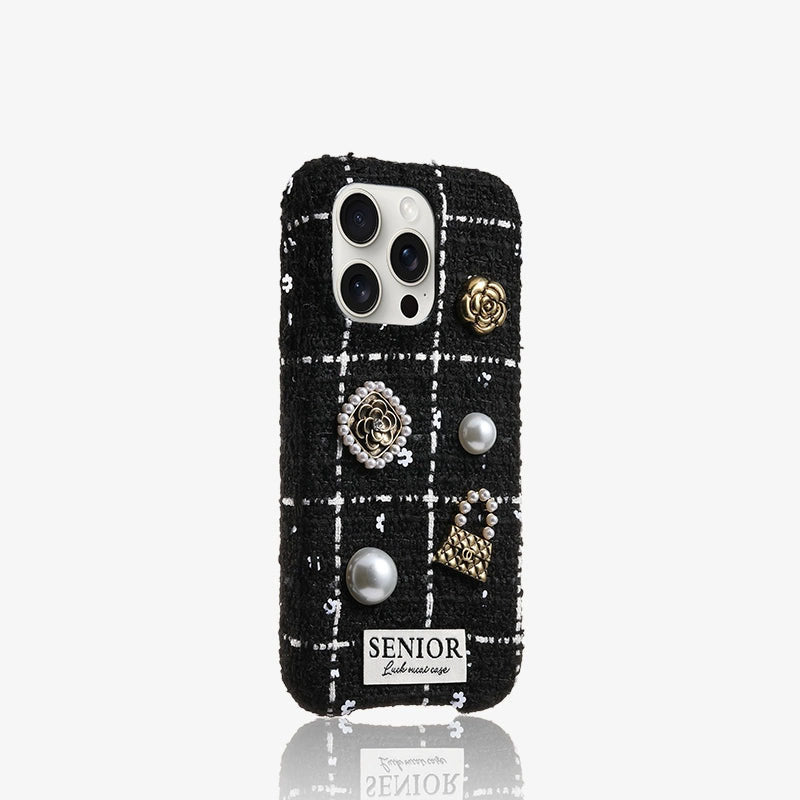 Fashion Plush Velvet Bow Case For iPhone