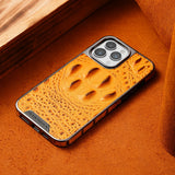 Genuine Leather Luxury 3D Crocodile Pattern Business Case For iPhone