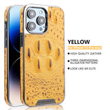 Genuine Leather Luxury 3D Crocodile Pattern Business Case For iPhone