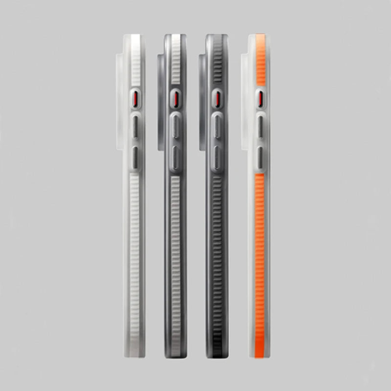 Anti-fall Bumper Frosted Geometric Stripes Magnetic Case For iPhone