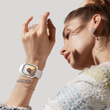 Glass+Bling Diamond Cover For Apple Watch Case