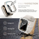 Glass+Bling Diamond Cover For Apple Watch Case
