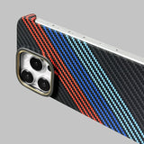 Hit Color Carbon Fibre Magnetic Borderless Case for iPhone