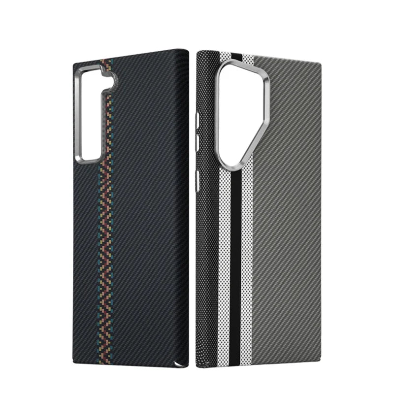 Hit Color Carbon Fiber Texture Magetic Case For Samsung