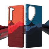 Hit Color Carbon Fiber Texture Magetic Case For Samsung