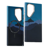 Hit Color Carbon Fiber Texture Magetic Case For Samsung