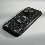 Hollow Mesh Matte Shockproof Cooling Magnetic Case For iPhone