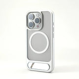Invisible Alloy Bumper Hard Armor KickStand Magnetic Case For iPhone