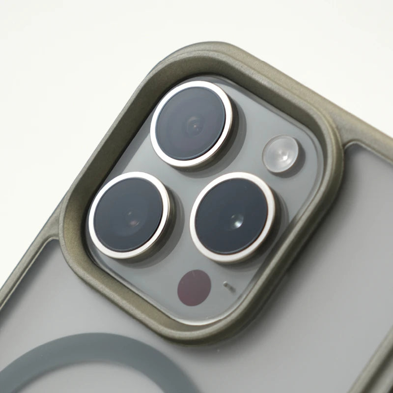 Invisible Alloy Bumper Hard Armor KickStand Magnetic Case For iPhone