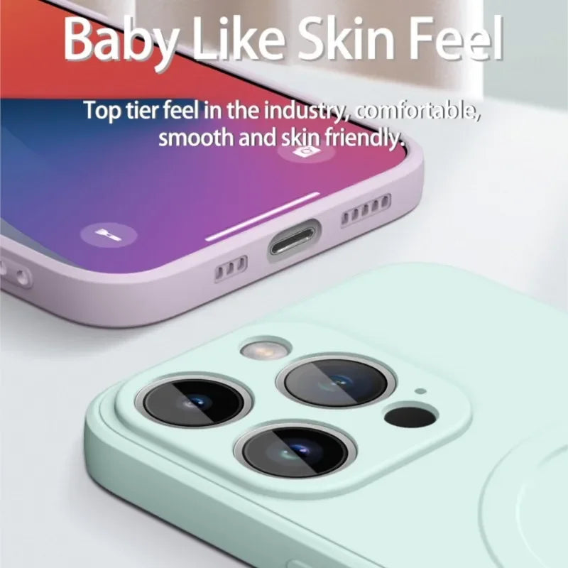 Liquid Silicone Soft Magnetic Case for iPhone