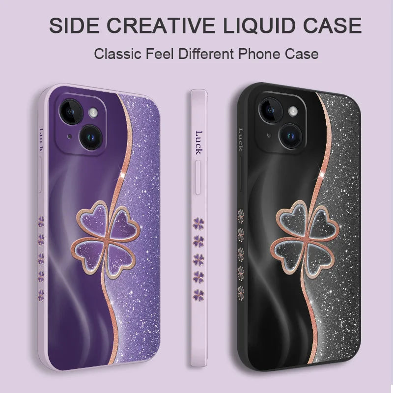 Silicone Lucky Grass Case For iPhone